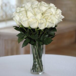 A bouquet of 25 elite white roses — flower delivery in Atlanta, GA