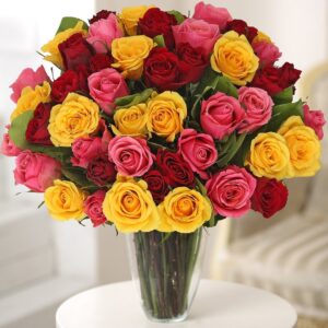 A bouquet of 51 multicolored roses — flower delivery in Atlanta, GA