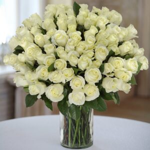 A bouquet of 75 white roses — flower delivery in Atlanta, GA