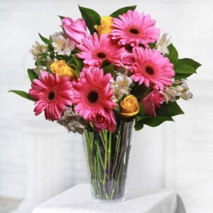 Pink Dreams: Roses, Gerberas and Alstroemerias — flower delivery in Atlanta, GA